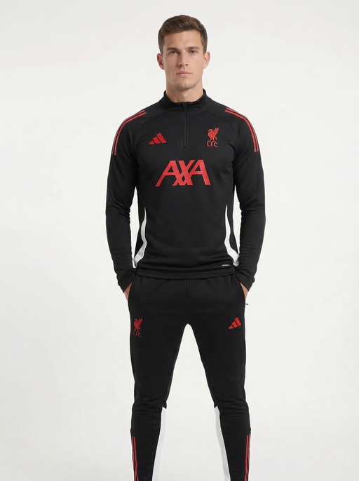 2025/2026 LIVERPOOL SVART OCH RÖD TRÄNINGSDRESS