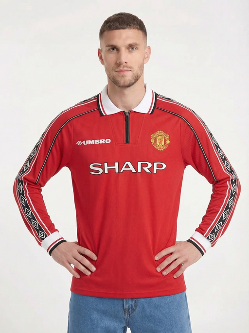 MANCHESTER UNITED FC KLASSISK LÅNGÄRMAD KIT 1998-99