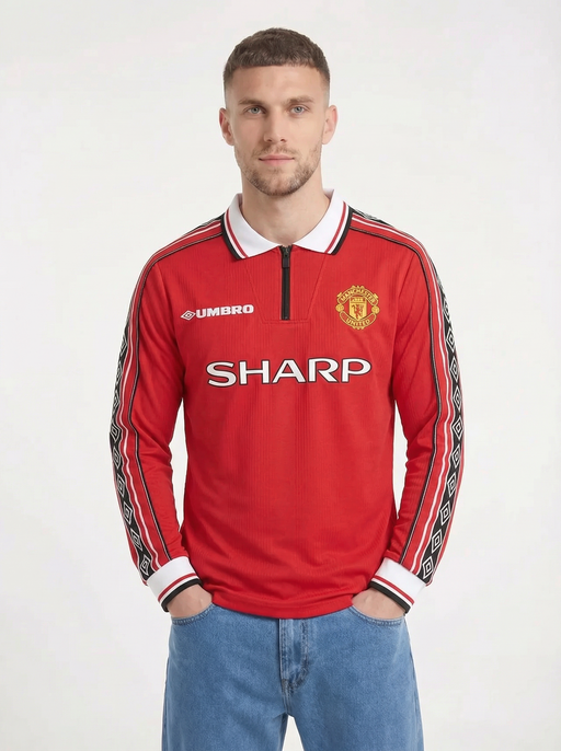 MANCHESTER UNITED FC KLASSISK LÅNGÄRMAD KIT 1998-99