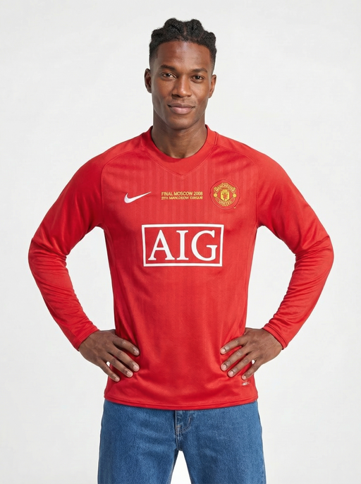 MANCHESTER UNITED FC KLASSISK LÅNGÄRMAD KIT 2007-08