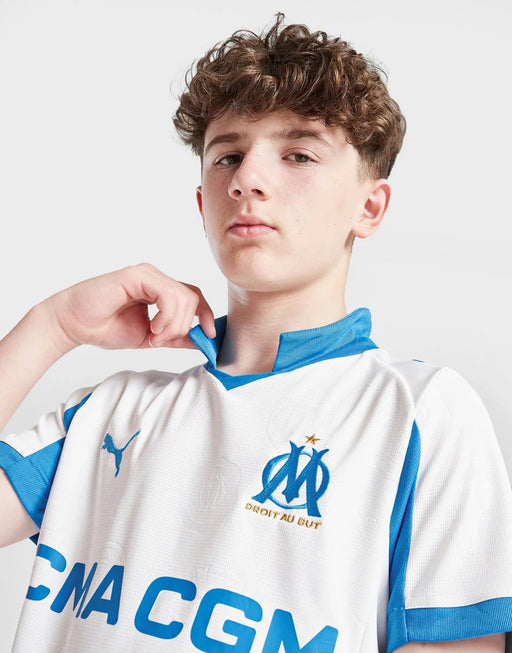 PUMA OLYMPIQUE MARSEILLE 2025/26 HEMMA KIT JUNIOR