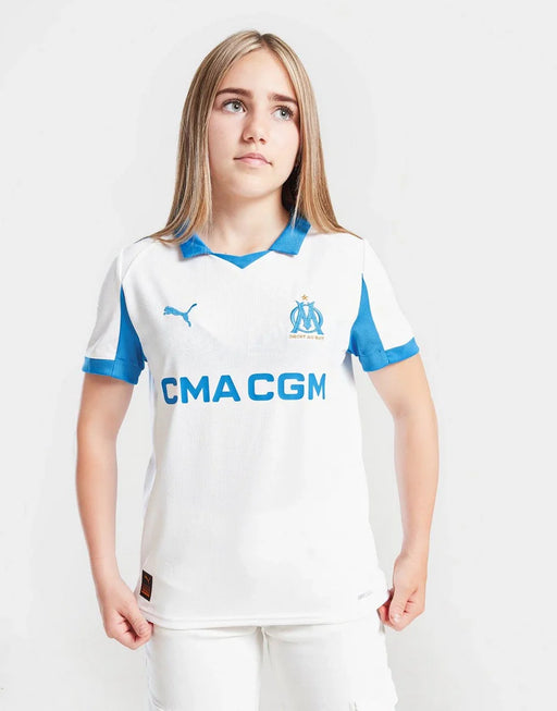 PUMA OLYMPIQUE MARSEILLE 2025/26 HEMMA KIT JUNIOR